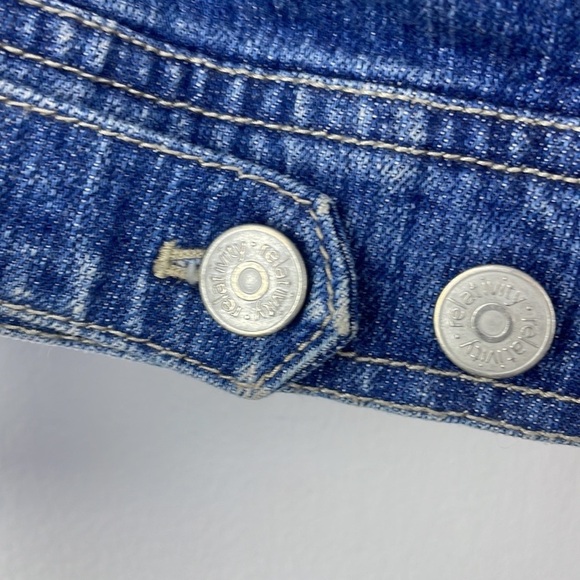 Relativity denim button up jacket cotton spandex blend size medium - Picture 7 of 12